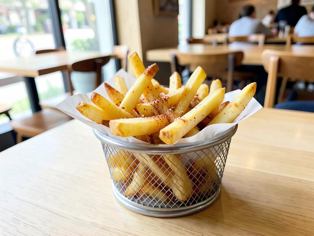 Patatine fritte dorate e croccanti con paprica